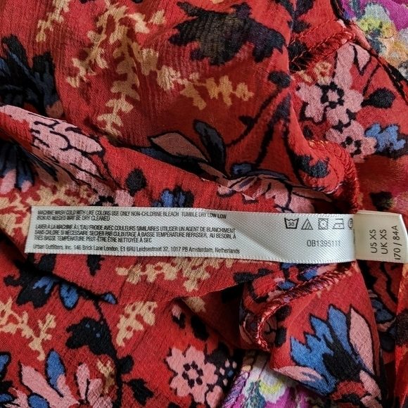 Free People Dance with Me Printed Maxi Dress Berry Combo New Size XS - Picture 11 of 12